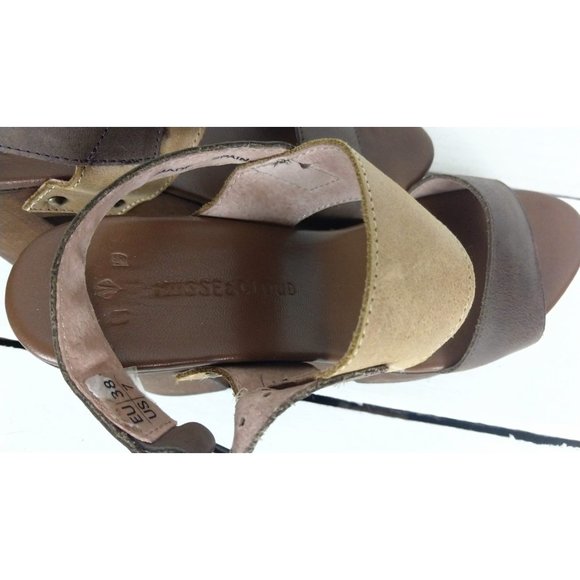 Musse and Cloud open toe platform brown leather sanda - Picture 8 of 8